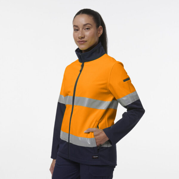 KingGee K45006 Womens Reflective Spliced Soft Shell Jacket - Image 2