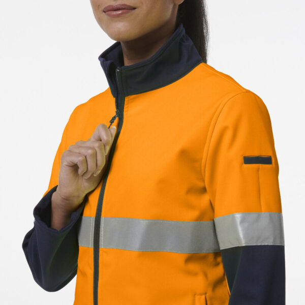 KingGee K45006 Womens Reflective Spliced Soft Shell Jacket - Image 4