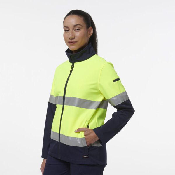 KingGee K45006 Womens Reflective Spliced Soft Shell Jacket - Image 7