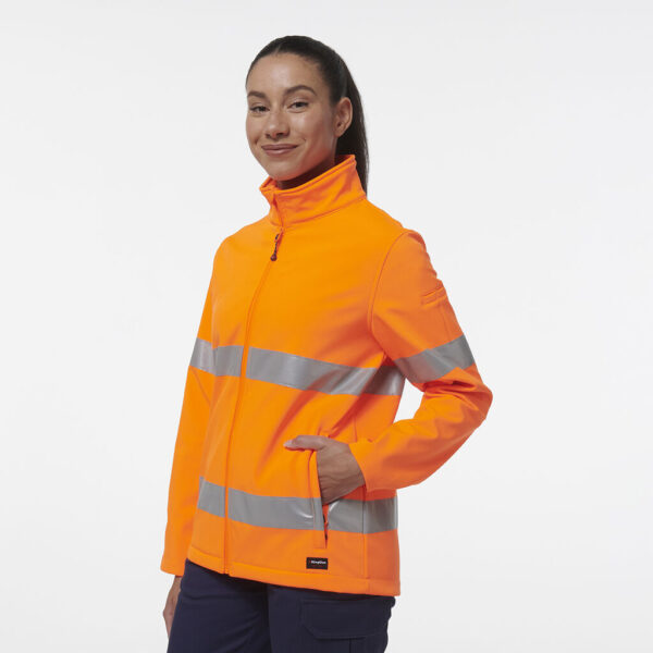 KingGee K45007 Womens Reflective Soft Shell Jacket - Image 3