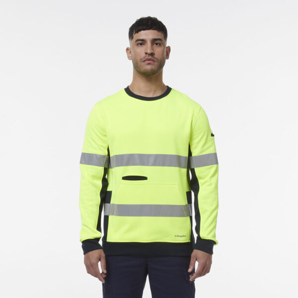 KingGee K55058 Reflective Spliced Crew Neck Fleece - Image 2