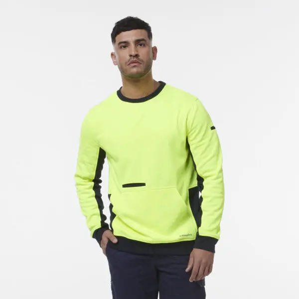 KingGee K55062 Hi Vis Spliced Crew Neck Fleece - Image 5