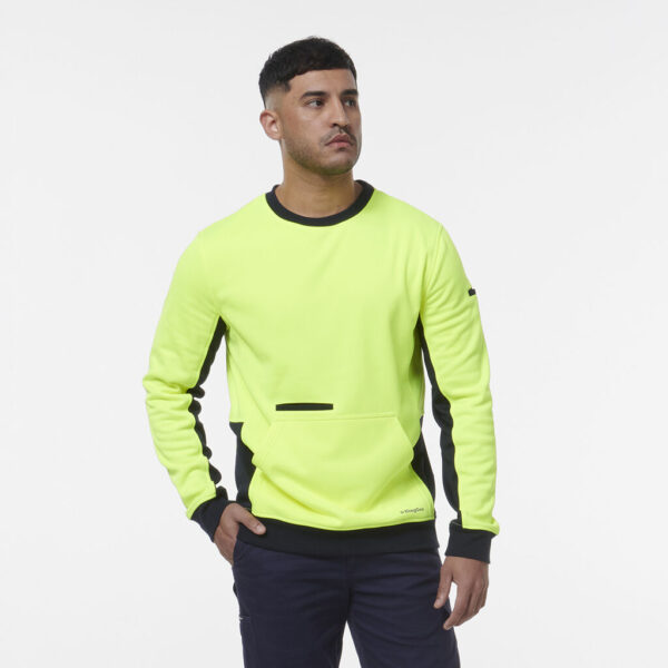 KingGee K55062 Hi Vis Spliced Crew Neck Fleece - Image 4