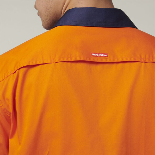 Hard Yakka Y07754 Short Sleeve Hi Vis 2 Tone Taped Vented Shirt - Image 7