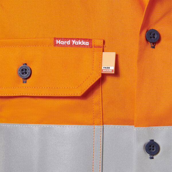 Hard Yakka Y07754 Short Sleeve Hi Vis 2 Tone Taped Vented Shirt - Image 5