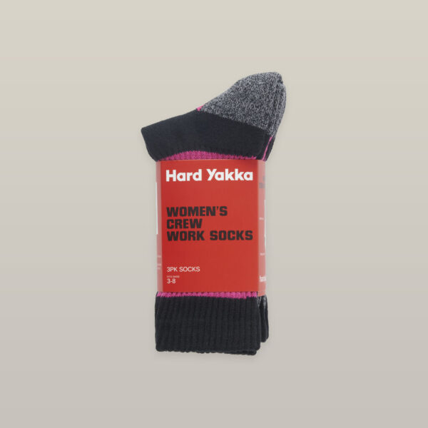 Hard Yakka Y08606 Womens 3PK Crew Socks - Image 3