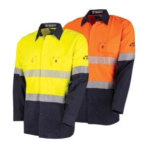 Bool BW2505T1 Lightweight PPE1 Two Tone FR Shirt With Segmented FR Reflective Tape