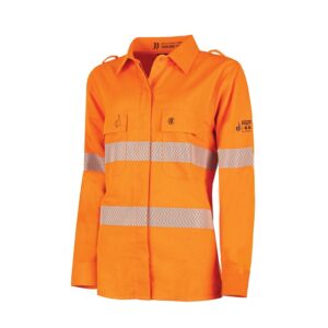 Bool BWW1595T1 Womens Regular Weight PPE2 FR Shirt With Segmented FR Reflective Tape