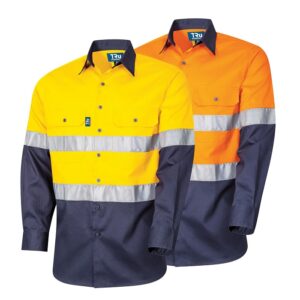Tru Workwear DS2166T1 Lightweight Vented L/S Hi-Vis Drill Shirt With Reflective TapeTru Workwear DS2166T1 Lightweight Vented L/S Hi-Vis Drill Shirt With Reflective Tape