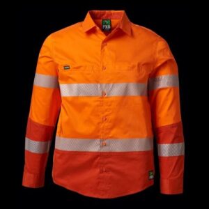 FXD LSH-2T Mens Hi Vis Taped 360 Degree Stretch Work Shirt