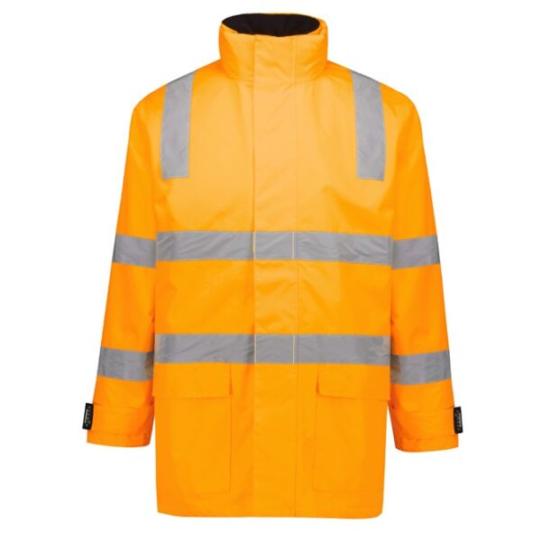 Syzmik ZJ580 Unisex Hi Vis VIC Rail 4 In 1 Waterproof Jacket - Image 2