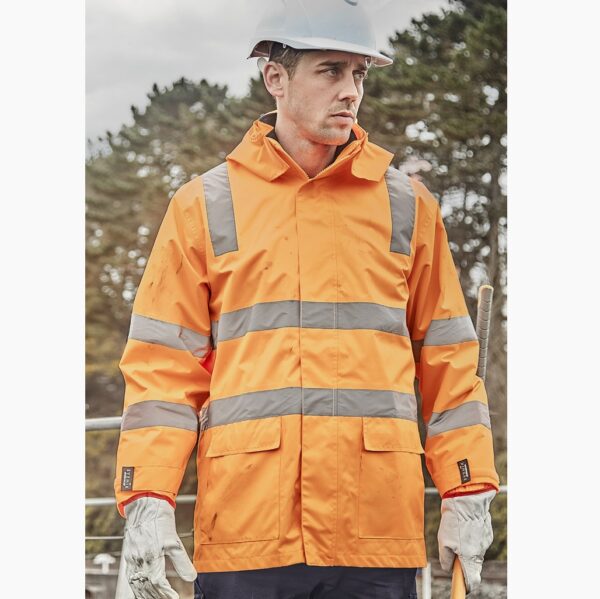 Syzmik ZJ580 Unisex Hi Vis VIC Rail 4 In 1 Waterproof Jacket