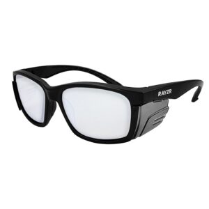 Maxisafe ERZ384 Rayzr Safety Glasses Matte Black Frame Clear Lens