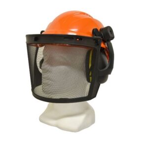 Maxisafe HFK429A Forestry Kit - Orange Helmet with Mesh Visor & Muff