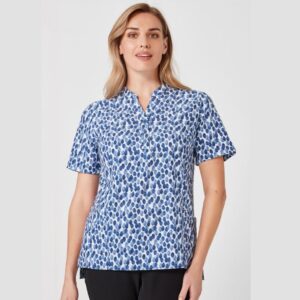 Biz Care CS450LS Womens Florence Stardust Print Tunic