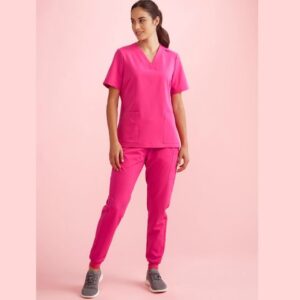 Biz Care CSP241LL Womens Pink Jogger Scrub Pant