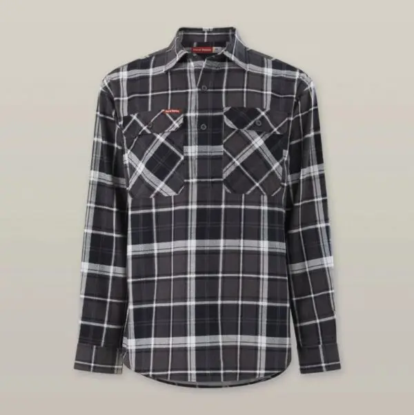 Hard Yakka Y04006 Core LS Closed Front Check Flannel Shirt - Image 5