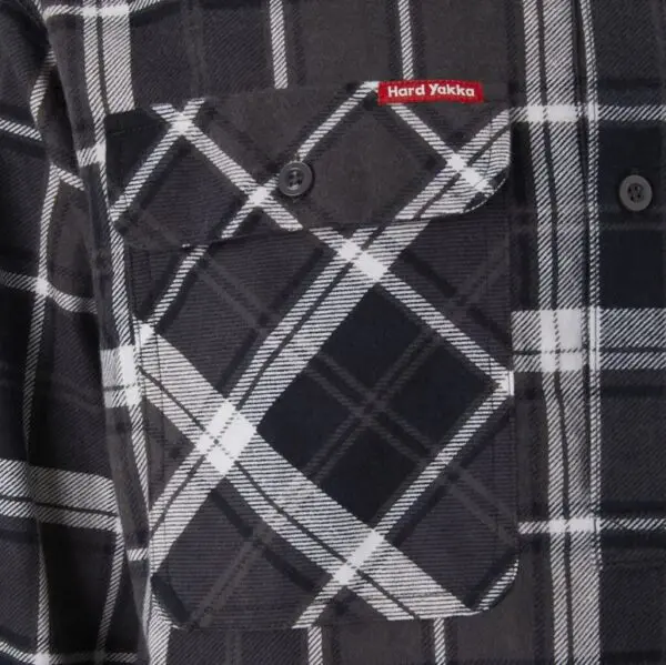 Hard Yakka Y04006 Core LS Closed Front Check Flannel Shirt - Image 7