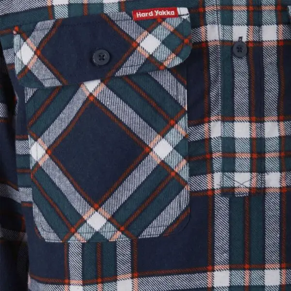 Hard Yakka Y04006 Core LS Closed Front Check Flannel Shirt - Image 13