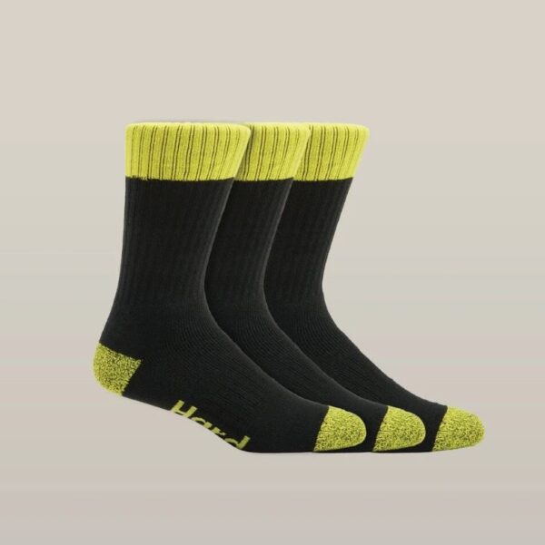 Hard Yakka Y20014 Core Hi Vis Work Crew Sock 3PK - Image 4