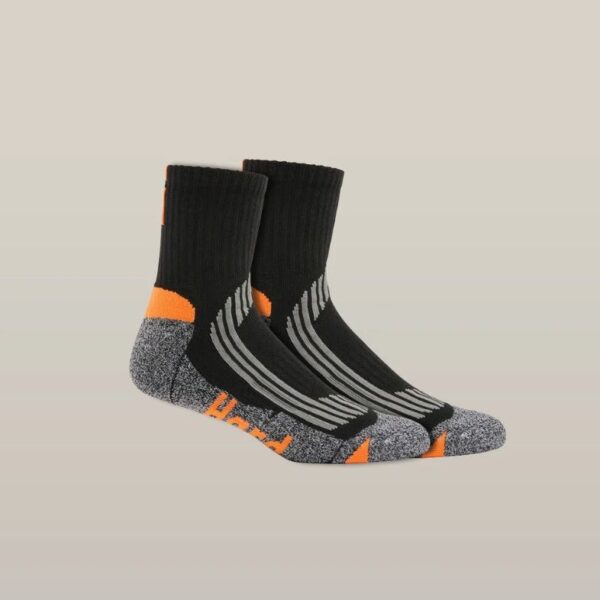 Hard Yakka Y20017 Core Coolmax Padded Quarter Crew Sock 2PK - Image 4