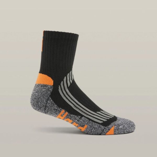 Hard Yakka Y20017 Core Coolmax Padded Quarter Crew Sock 2PK - Image 5