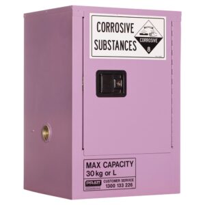 Pratt 5516ASPH CLASS 8 Corrosive Substance Storage Cabinet Metal 30L 1 Door 1 Shelf