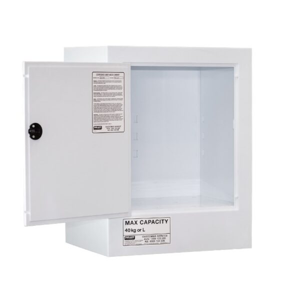 Pratt 5516PSPH CLASS 8 Corrosive Substance Storage Cabinet Polyprophylene 40L 1 Door 1 Shelf - Image 2