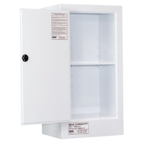 Pratt 5517PSPH CLASS 8 Corrosive Substance Storage Cabinet Polyprophylene 80L 1 Door 2 Shelves - Image 2