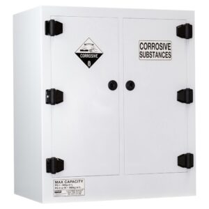 Pratt 5530PSPH CLASS 8 Corrosive Substance Storage Cabinet Polyprophylene 160L 2 Doors 4 Shelves