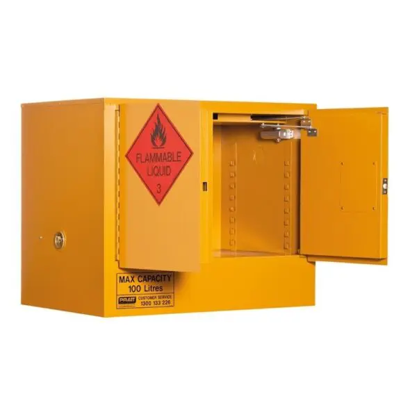 Pratt 5535AS CLASS 3 Flammable Liquid Storage Cabinet 100L 2 Door 1 Shelf - Image 2