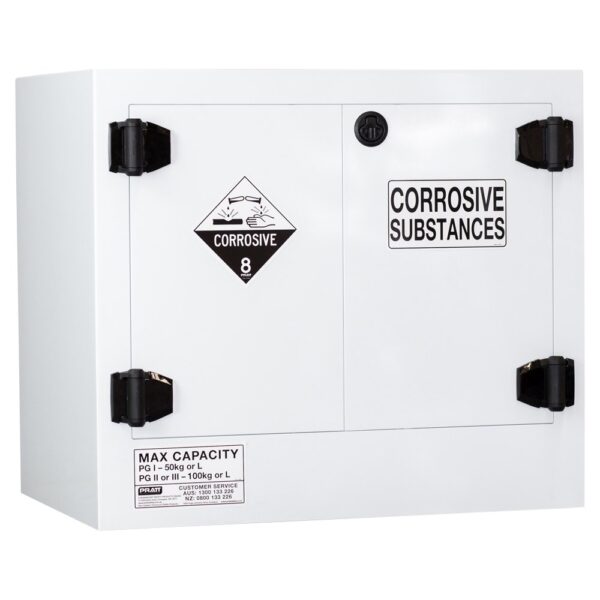 Pratt 5535PSPH CLASS 8 Corrosive Substance Storage Cabinet Polyprophylene 100L 2 Door 1 Shelf