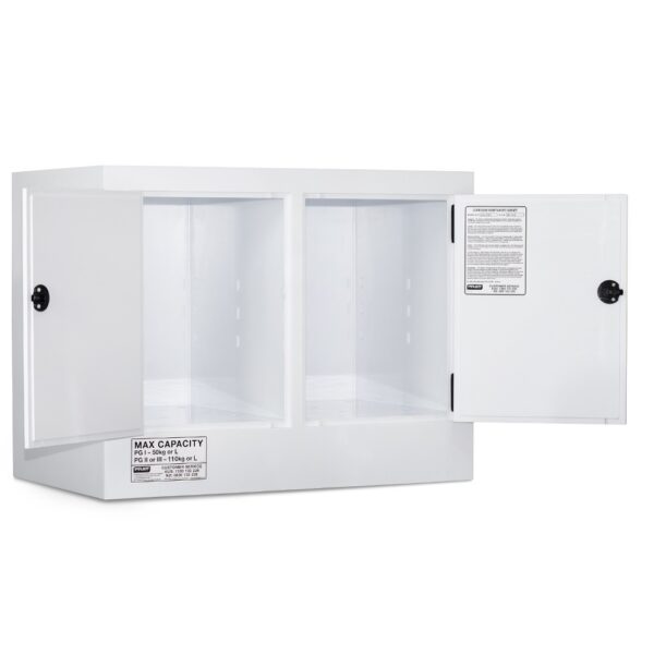 Pratt 5540PSPH CLASS 8 Corrosive Substance Storage Cabinet Polyprophylene 110L 2 Doors 2 Shelves - Image 2