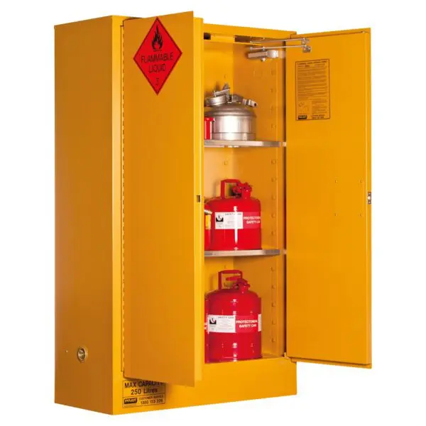 Pratt 5545AS CLASS 3 Flammable Liquid Storage Cabinet 250L 2 Door 3 Shelves - Image 2
