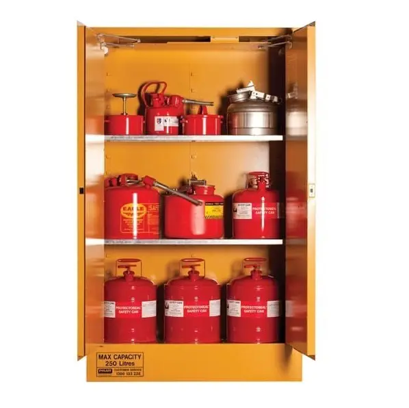 Pratt 5545AS CLASS 3 Flammable Liquid Storage Cabinet 250L 2 Door 3 Shelves - Image 3