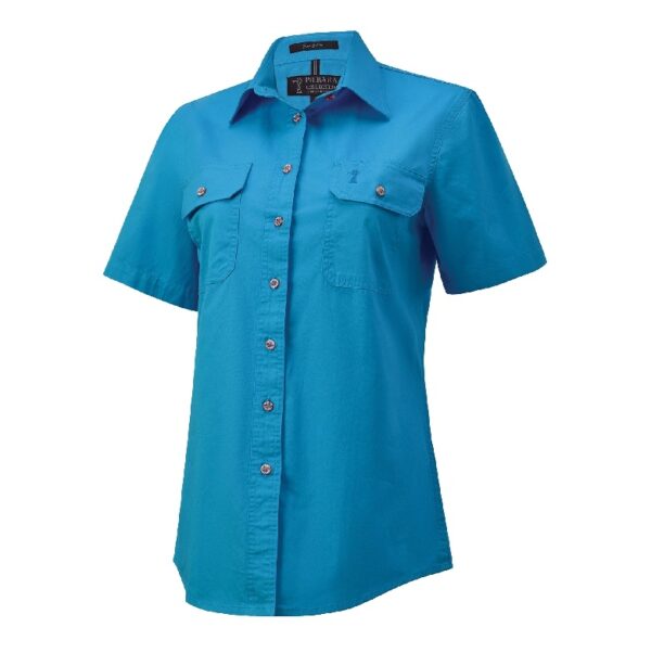 Pilbara RM600BTS Women's Open Front S/S Shirt - Image 2