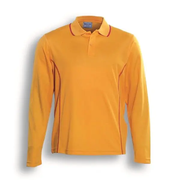 Bocini CP0912 Unisex Adults Long Sleeve Polo - Image 3