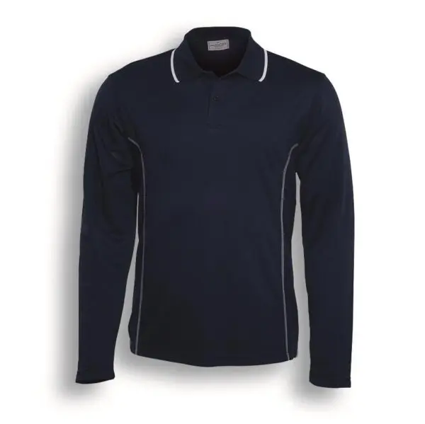 Bocini CP0912 Unisex Adults Long Sleeve Polo - Image 4