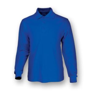 Bocini CP1604 Poly Face Cotton Backing Long Sleeve Polo