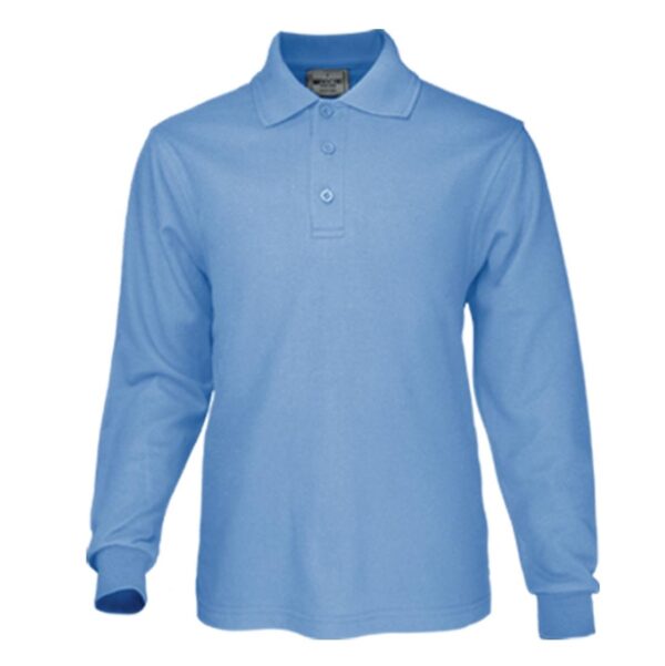 Bocini CP1604 Poly Face Cotton Backing Long Sleeve Polo - Image 8