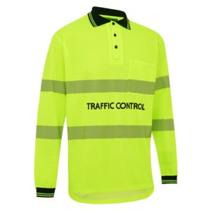 WORKIT 5004TC Traffic Control HiVis L/S Taped Polo Shirt