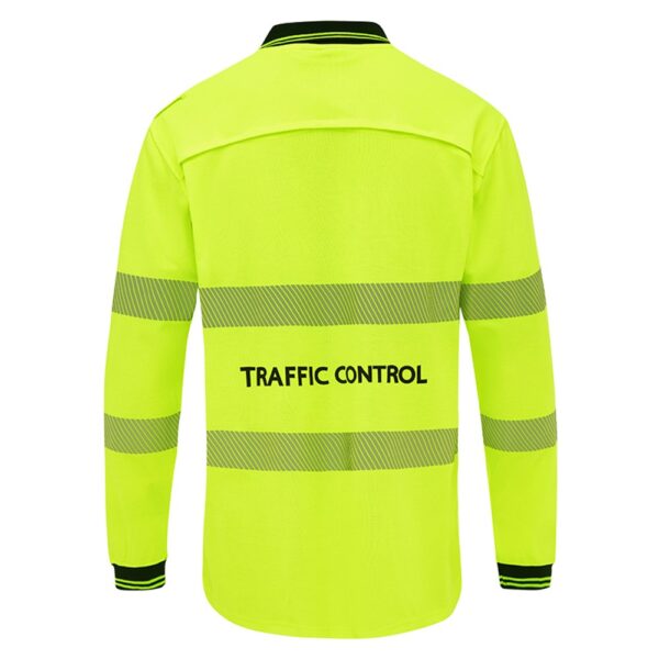 WORKIT 5004TC Traffic Control HiVis L/S Taped Polo Shirt - Image 2