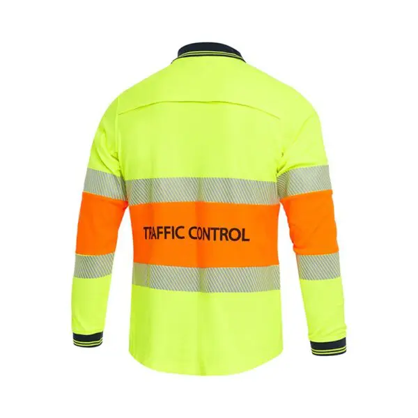 WORKIT 5014TC Womens Traffic Control HiVis L/S Taped Polo Shirt - Image 2