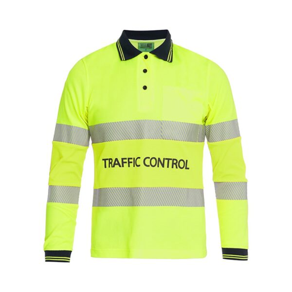 WORKIT 5014TC Womens Traffic Control HiVis L/S Taped Polo Shirt - Image 3