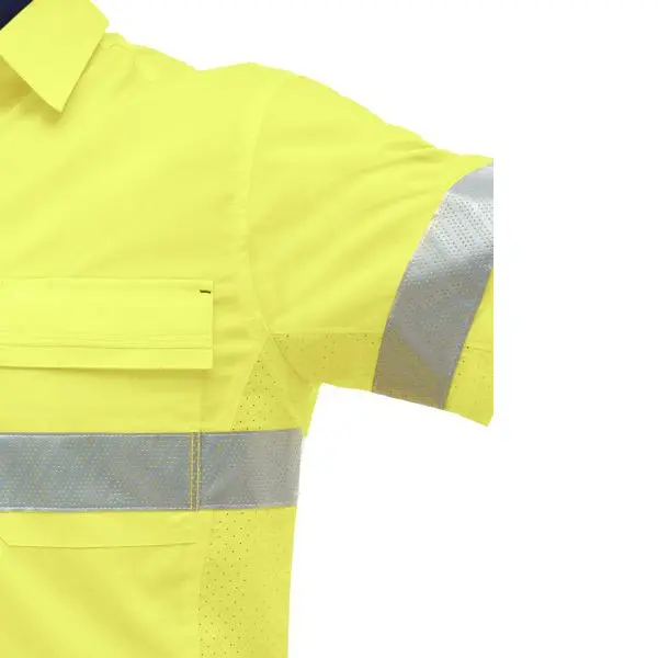 Bisley BS1491T X Airflow™ Hi Vis Taped Stretch Ripstop Shirt - Image 3