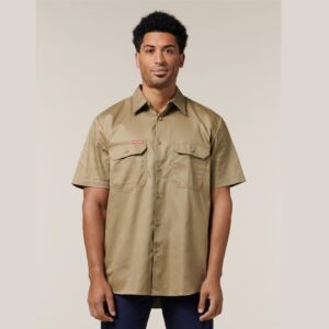 Hard Yakka Y07510 Short Sleeve Open Front Cotton Drill Work ShirtHard Yakka Y07510 Short Sleeve Open Front Cotton Drill Work Shirt