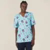 NNT CATRGK Festive Santa Pool Party Scrub Top - Image 4