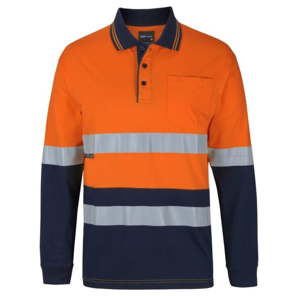 JB'S Wear 6DCPL Hi Vis D+N L/S Cotton Polo - Image 8