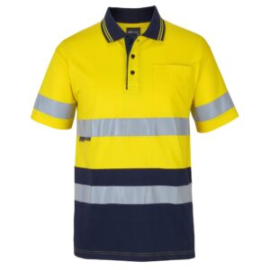 JB'S Wear 6DCPS Hi Vis D+N S/S Cotton Polo