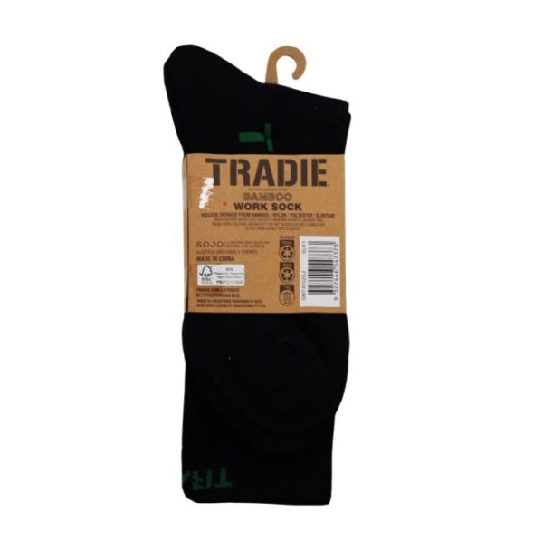 Tradie SMT4102SJ Mens 2pk Bamboo Ribbed Crew - Image 2